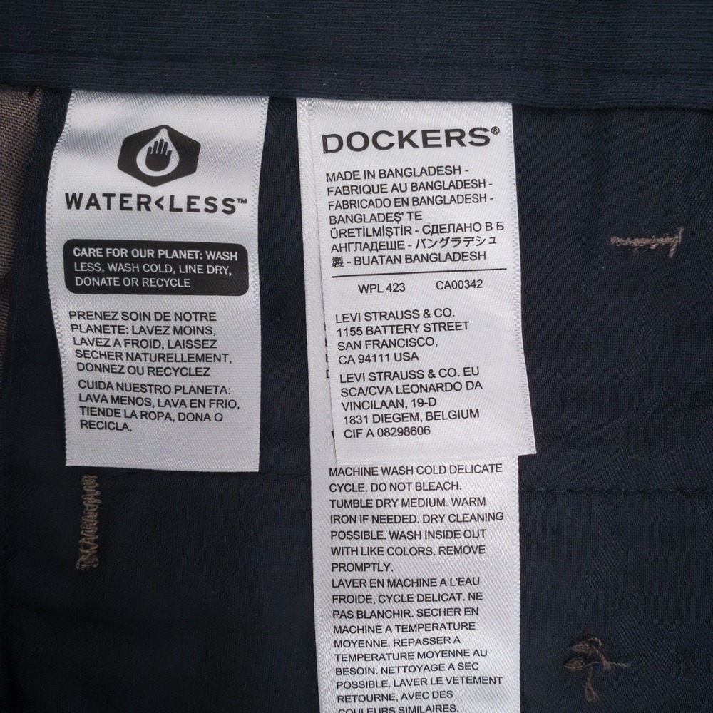 Dockers Comfort Khaki Pants Mens 36x32 Brown Relaxed Fit Pleated Stretch Cotton - Picture 12 of 16